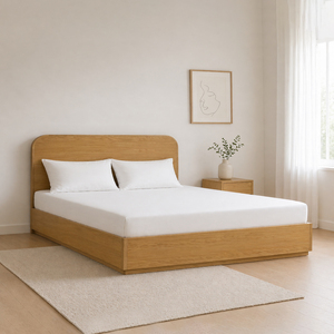 Minimalist Solid Acacia Wood Bed for Bedroom Furniture Wooden Bed <b>Frame</b> Eco-Friendly Vietnam Furniture Manufacturer OEM/ODM - Product Image 1