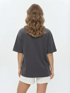 T-shirts personnalisés en coton et polyester pour femmes, coupe ample, manches courtes, décontractés, de haute qualité, col rond - Product Image 2