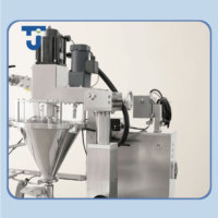 Machine d'emballage automatique multifonction VFFS pour poudre de lait et crème laitière, avec remplisseuse à vis pour sachets à 3 soudures latérales (type Coca)
