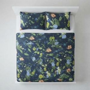 Drap de lit en satin vert Vienne T=200, 100% coton, tissé uni, respirant, toutes saisons, style simple, usage domestique - Product Image 4