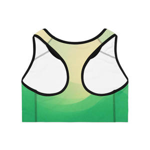 Soutien-gorge de sport haute performance pour femme, imprimé par sublimation sur le devant, sans coutures, grande taille, pour le fitness et le yoga, maintien élevé, écologique - Product Image 4