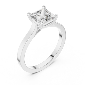 Bague de fiançailles et de mariage en or 10K 14K 18K avec diamant de laboratoire taille princesse 1 carat de qualité supérieure – Fournisseur OEM en gros - Product Image 3