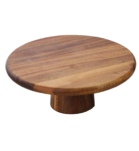 Wood Cake <b>Stand</b> Server Platter for Afternoon <b>Tea</b> Party Dining Room Decoration Wooden Cake <b>Stand</b> - Product Image 4