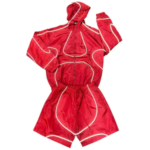 Ensemble de survêtement coupe-vent pour homme, veste à capuche légère de qualité supérieure, short assorti, vêtements de sport confortables et respirants, décontractés - Product Image 5