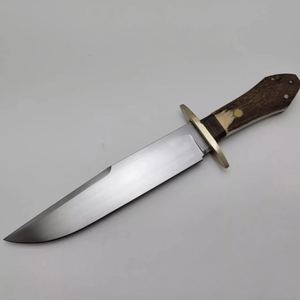 Couteau Bowie artisanal à lame fixe, couteau de chasse, lame en acier de qualité supérieure, couteau de survie en plein air avec manche en bois, Pasha Enterprises - Product Image 1