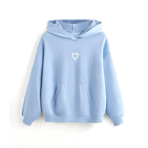 Customization Men White Hoodie With Black <b>Heart</b> Print Casual Cotton <b>Sweatshirt</b> Front Logo Pocket - Product Image 6