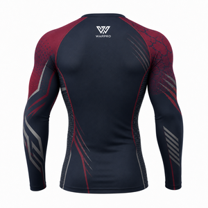OEM Rashguard de compression à manches longues pour hommes, vêtements de sport pour la gym, avec logo et impression personnalisés - Product Image 2