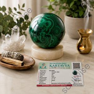 Sphère de cristal de malachite naturelle polie, boule verte, type de sculpture tendance, pour la décoration intérieure, le Feng Shui, la méditation, cadeau - Product Image 4