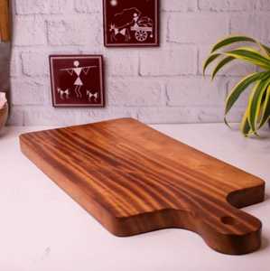 Tabla de Cortar de Madera Resistente de Grado Alimenticio, Forma Rectangular, 2.0 cm de Grosor, Apta para Lavavajillas, para Cortar Carne y Verduras - Product Image 1