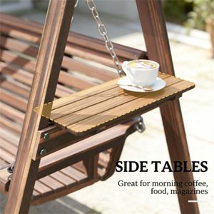 Dondolo da Esterno Marrone Carbonizzato con Supporto per Veranda, Terrazza o Giardino - Product Image 2