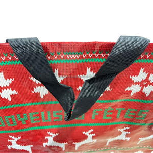 Bolsa de lona tejida PP a la moda para mujer de Vietnam, bolsas de compras navideñas con logotipo personalizado y Asa de algodón, venta al por mayor - Product Image 6