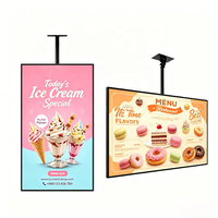 Boîte à lumière pour menu, affiches LED extérieures, affichage publicitaire personnalisé, boîte à lumière publicitaire, cadre en aluminium LED, boîte à lumière suspendue pour menu de magasin