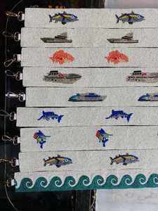Nautical Beaded Bag <b>Strap</b> | Handmade Embroidered Ocean Purse <b>Strap</b> - Product Image 3
