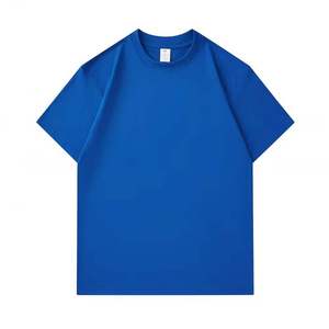 เสื้อยืดคอตตอนถักแบบยูนิเซ็กซ์ 100% ทรงหลวม สีพื้น  รับสกรีนโลโก้ด้านหน้า คุณภาพสูง ไซส์สั่งทำได้ S-5XL - Product Image 4