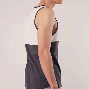เสื้อกล้ามถักคุณภาพสูงสำหรับผู้ชาย คอกลม แขนกุด ดีไซน์สีตัดต่อ สวมใส่สบาย ระบายอากาศได้ดี เหมาะสำหรับออกกำลังกาย รับสกรีนโลโก้ - Product Image 2