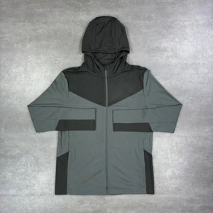Ravida Sports – Nouvelle collection été : Sweat à capuche léger et respirant en polyester/nylon pour homme, motif léopard patchwork, coupe oversize, personnalisable avec votre logo. - Product Image 4