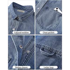 2025 Women's Trendy Long Sleeve <b>Denim</b> <b>Jacket</b> Casual Button Western Flat Pocket Shacket Diamond Decoration Washed Technics - Product Image 3