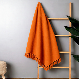 Manta de Algodón Sólido, Suave, Ligera y Transpirable, Cubrecama para Sofá, Hecha a Mano, Decoración para el Hogar, Uso en Verano, Manta de Algodón Natural - Product Image 5