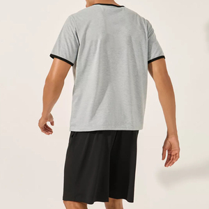 Summer Men Short <b>Set</b> Men Short Sleeve T-shirt Shorts <b>Sets</b> 2 Pieces Custom Casual Breathable Summer <b>Set</b> - Product Image 5