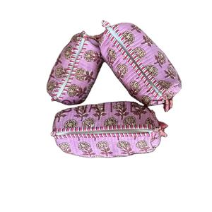 <b>Toiletry</b> Cosmetic <b>Bag</b> Cute Candy Color Simple Pouch Beauty <b>Bags</b> Cotton Canvas Makeup <b>Bag</b> Floral Printed Cotton Quilted Pouch - Product Image 1