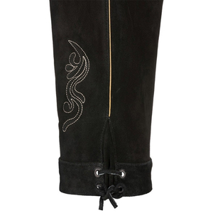 Lederhosen autrichiens de haute qualité, longs et courts, en cuir vieilli, aspect vintage, brodés, style bavarois, pour hommes - Product Image 5