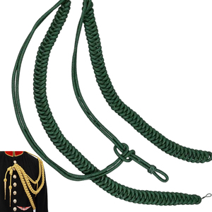 Green <b>Braided</b> Metallic <b>Cord</b> Aiguillette for Uniform Garment Bullion wire Aiguillette - Product Image 2