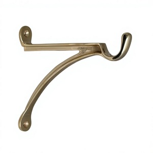 Awesome Brass Living Room Metal Wall Single <b>Hook</b> Classic Style Rust Resistant Brass Finish <b>For</b> Clothing Storage Drill - Product Image 1