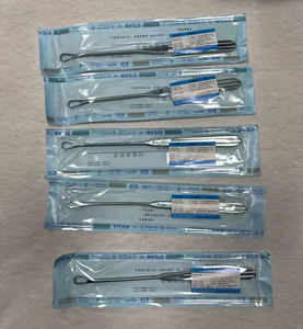 Ensemble d'instruments de curette utérine manuelle Recamier en acier inoxydable chirurgical certifié CE Classe I par Dentavex - Product Image 4