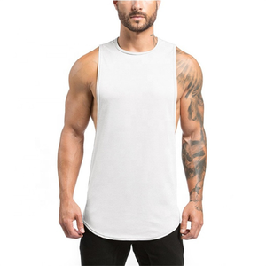 Camiseta sin mangas de punto transpirable de alta calidad para hombre, modelo 2026, con aberturas laterales, para fitness, estampada o lisa, para entrenamiento, uso casual o de gimnasio. - Product Image 3
