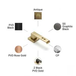 Premium Brass Mortise Door <b>Handle</b> Set | Designer Lever <b>Handles</b> in Antique,Black,Graphite & Gold Finish for Modern Interior Doors - Product Image 5