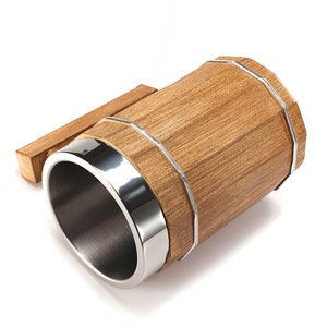 Eco-Friendly Polished Wooden Viking <b>Mug</b> with Hand Carved Engraving and Animal Design-Valentine's Day & Halloween Gift - Product Image 1