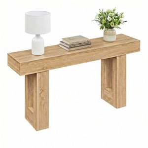63\" Farmhouse <b>Console</b> <b>Table</b> with Spacious Bottom <b>Storage</b> Narrow Entryway <b>Table</b> - Product Image 2