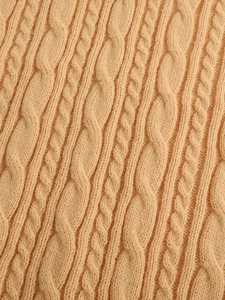 Men's Mustard <b>Yellow</b> V-Neck Cable Knit Sweater Vest Sleeveless Twist Rope Graphic Pullover Casual Preppy Fall Winter Waistcoat - Product Image 6