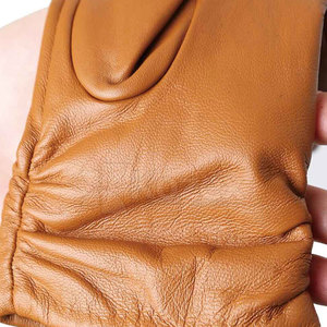 Gants d'hiver en cuir de haute qualité, personnalisables, longueur poignet, doux au toucher, écologiques, légers, compatibles écran tactile, pour une protection optimale - Product Image 5