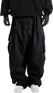 2026 Trending <b>Men's</b> Baggy Cargo Pants <b>Wide</b> <b>Leg</b> Multi Pocket Streetwear Utility <b>Trousers</b> OEM - Product Image 4