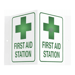 Panneau de signalisation pour station de premiers secours Brady - Panneau d'avertissement imprimé UV pour la sécurité des laboratoires, des usines et des bureaux - Product Image 3