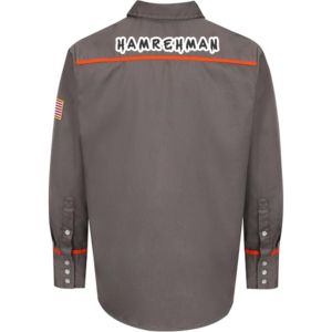<b>Welding</b> <b>Shirt</b> Lightweight Cotton Safety Workwear Wholesale Men's Vintage Zipper Autumn FR Fire Resistant Welder Casual Workwear - Product Image 3