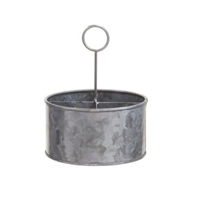 Organisateur de couverts galvanisé pratique avec poignée pour un déplacement facile dans la cuisine et la salle à manger - Product Image 1