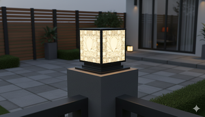 Lámpara de poste para exteriores/pared/villa/jardín CM Decor, Vietnam, 1 año de garantía, acero/inoxidable, montaje empotrado, CA 220V (±10%), 300 lm LED, extraíble - Product Image 5