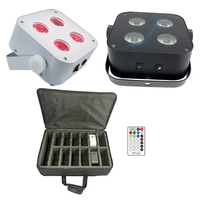 Micro Table 4x18W RGBWA UV 6in1 LED Alimenté par Batterie Sans Fil DMX IR Télécommande uplight pour mariage DJ