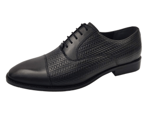 Zapatos Oxford de Vestir para Hombre, Negros, de Piel Vacuna, con Cordones, Punta en Pico, para Oficina y Carrera Profesional, Color Sólido, Suela Hecha a Mano, para Todas las Temporadas - Product Image 4