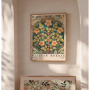 William Morris Art <b>Print</b> Wooden <b>Frame</b> Rectangle Vertical Wall Decor Classic Design Full Color Digital Printing - Product Image 1