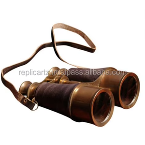 Binoculares Náuticos Antiguos de Latón con Funda de Cuero |   Binoculares Victorian Marine Totalmente Funcionales |   Telescopio Retro para Decoración - Product Image 3