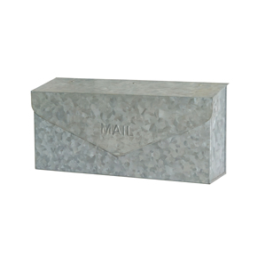 Green Metal Wall Mount Mailbox Embossed Mail Front Access Non Locking Outdoor Letter <b>Box</b> - Product Image 3