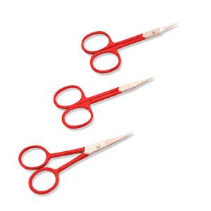 Ciseaux de manucure multifonctionnels en acier inoxydable, petite lame incurvée, bord droit, ciseaux de sécurité avec logo personnalisable vente en gros - Product Image 3