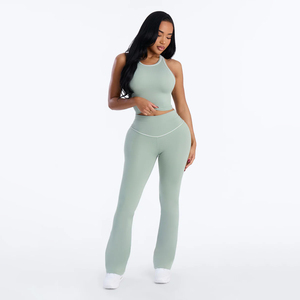 Ensembles de vêtements de sport de haute qualité pour femmes, pour yoga, entraînement, gym, fitness, boxe, lot de 2, vente en gros - Product Image 1