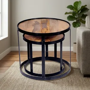Mesa de Centro Moderna de Madera Maciza de Alta Calidad, Fácil de Limpiar, Muebles para Sala de Estar - Product Image 3