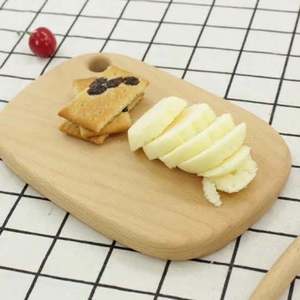 Tabla de cortar de madera maciza, tabla para picar verduras, tabla de cortar de madera, bandeja para servir, tabla para pan con asa - Product Image 3