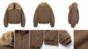 Chaqueta Acolchada para Mujer con Cuello Vuelto Personalizable, Transpirable, con Cuello Desmontable, Botones Cubiertos, Estilo Casual y Bolsillos - Product Image 5