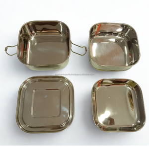 Loncheras de Acero Inoxidable de Triple Nivel y 3 Compartimentos, a Prueba de Fugas, Fáciles de Limpiar, para Viajes, Colegio, Proveedores a Bajo Precio, Pedido al por Mayor OEM - Product Image 4